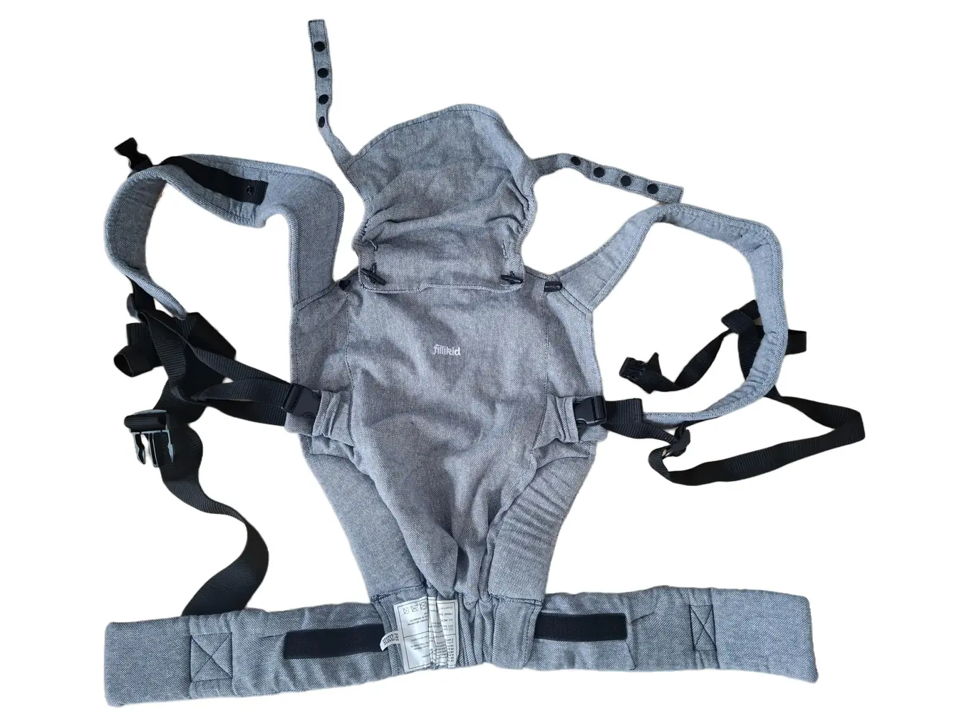 FILLIKID Babytrage Grau Casual Baumwolle Tragesystem Baby Kind