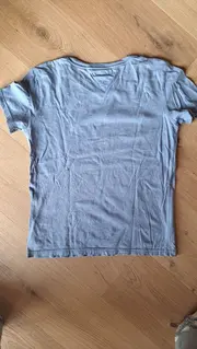 Vorschaubild 2 von T-Shirt Kinder Gr. 164 Blau V-Ausschnitt Baumwolle