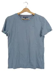 Vorschaubild 1 von T-Shirt Kinder Gr. 164 Blau V-Ausschnitt Baumwolle