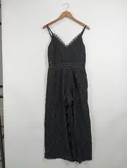 Vorschaubild 2 von Damen festliches Kleid Gr. 38 Schwarz Elegant Spitze Maxikleid