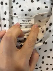 Vorschaubild 6 von Damen Langarmshirt Rollkragen Punkte Weiß Gr. 42 Casual