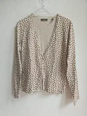 Vorschaubild 1 von Damen Strickjacke Blumenmuster Langarm Knopfleiste Mehrfarbig XL