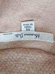 Vorschaubild 2 von Kinder Fellweste Gr. 104 Beige Casual Zopfstrickmuster
