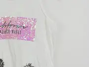 Vorschaubild 3 von Damen Tanktop Palmenprint Pailletten Gr. 34/XS weiß Casual