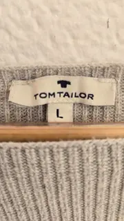 Vorschaubild 2 von Damen Pullover Strick Grau Gr. L Baumwolle Viskose Basic