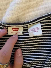 Vorschaubild 2 von Damen Bluse gestreift XS Baumwolle Casual Kurzarm