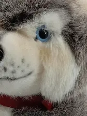 Vorschaubild 3 von Plüschtier Husky Hund grau-weiß 29cm Knopf im Ohr