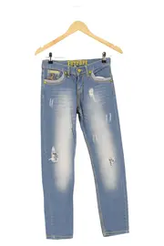 Vorschaubild 1 von Kinder Destroyed Jeans Gr. 146 Blau Modisch Casual
