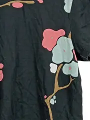 Vorschaubild 2 von Damen T-Shirt Blumenmuster Schwarz Gr. L