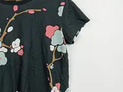 Vorschaubild 4 von Damen T-Shirt Blumenmuster Schwarz Gr. L
