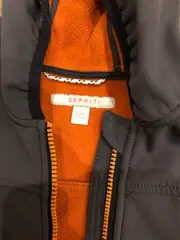 Vorschaubild 5 von Softshelljacke Kinder Gr. 104/110 Grau Orange Kapuze Fleece