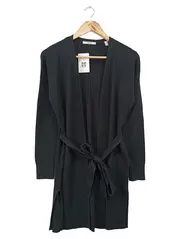 Vorschaubild 1 von Damen Strickjacke Schwarz Gr. 36/S Langarm Rippstrick Elegant