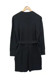 Vorschaubild 2 von Damen Strickjacke Schwarz Gr. 36/S Langarm Rippstrick Elegant