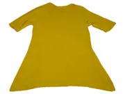 Vorschaubild 3 von Damen T-Shirt Basic Kurzarm Uni Gelb Gr. 40/L Baumwolle