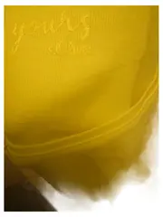 Vorschaubild 2 von Damen T-Shirt Basic Kurzarm Uni Gelb Gr. 40/L Baumwolle