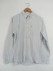 Vorschaubild 2 von Herren Freizeithemd M Gestreift Blau Weiß Casual Langarm