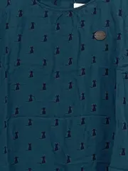 Vorschaubild 7 von Damen T-Shirt Petrol Gr. 36/S mit Katzenmuster Casual