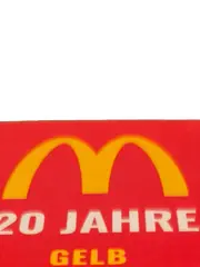 Vorschaubild 8 von Glas Dosenform Trinkglas Retro Logo 20 Jahre Gelb 12cm