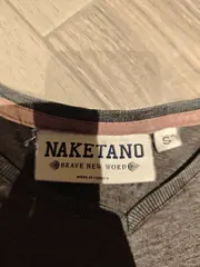 Vorschaubild 3 von Herren T-Shirt Grau Meliert Gr. 46 S V-Ausschnitt Lederdetails Casual