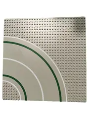 Vorschaubild 1 von Grundplatte Straße Kurve 32x32 Noppen Grau Grün Baseplate