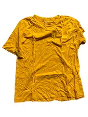 Vorschaubild 1 von Herren T-Shirt Gelb Gr. XL Basic Baumwolle Kurzarm Freizeit