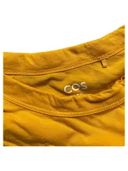 Vorschaubild 3 von Herren T-Shirt Gelb Gr. XL Basic Baumwolle Kurzarm Freizeit