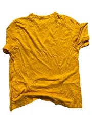 Vorschaubild 2 von Herren T-Shirt Gelb Gr. XL Basic Baumwolle Kurzarm Freizeit