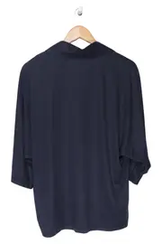 Vorschaubild 2 von Damen Strickjacke Blau Gr. 36/S Casual Viskose Cardigan