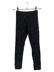 Vorschaubild 1 von Kinder Leggings Punkte Schwarz Gr. 122, 128 Baumwolle