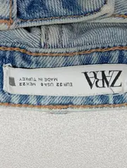 Vorschaubild 3 von High Waist Jeans Straight Leg Damen Blau W24 Fransen Schlitz
