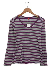 Vorschaubild 1 von Damen Pullover Gr. 40/L Gestreift Mehrfarbig Baumwolle Langarm