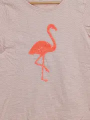 Vorschaubild 4 von Mädchen T-Shirt Gr. 158/164 Rosa Gestreift Flamingo Pailletten