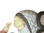 Vorschaubild 3 von Kinderwagen mit Baby Dekofigur Nostalgisch Mehrfarbig Porzellan 13cm