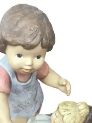 Vorschaubild 2 von Kinderwagen mit Baby Dekofigur Nostalgisch Mehrfarbig Porzellan 13cm