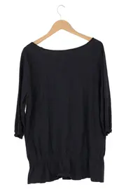 Vorschaubild 2 von Damen Bluse Gr. 44 Schwarz Casual 3/4-Arm Baumwolle