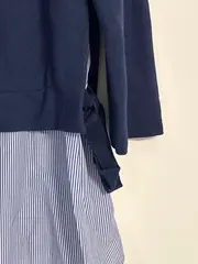 Vorschaubild 5 von Damen Pullover 3/4 Arm Blau Gr. 36/S Uni Viskose Mix Casual