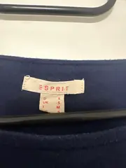 Vorschaubild 6 von Damen Pullover 3/4 Arm Blau Gr. 36/S Uni Viskose Mix Casual