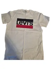 Vorschaubild 3 von Herren T-Shirt Gr. M Weiß Logo Print Casual Kurzarm Baumwolle