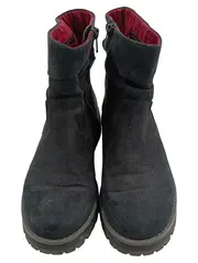 Vorschaubild 2 von Damen Stiefeletten Gr. 37 Schwarz Wildleder Optik Reißverschluss