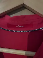 Vorschaubild 3 von Damen Hemdbluse Gr. 36/S Rot Casual Viskose Langarm