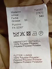 Vorschaubild 4 von Übergangsmantel Herren Gr. 50/L Beige Klassisch Elegant
