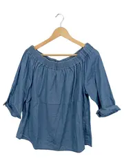 Vorschaubild 1 von Damen Hemdbluse Off-Shoulder Blau Gr. 38 Casual