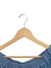 Vorschaubild 6 von Damen Hemdbluse Off-Shoulder Blau Gr. 38 Casual