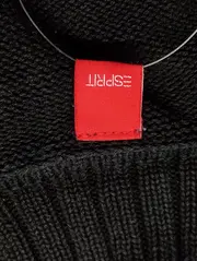 Vorschaubild 3 von Damen Strickjacke Gr. 42/XL Schwarz Gestreift Baumwolle