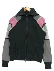 Vorschaubild 1 von Damen Strickjacke Gr. 42/XL Schwarz Gestreift Baumwolle