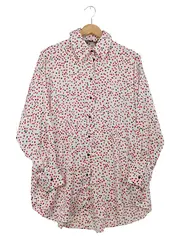Vorschaubild 1 von Damen Bluse XS Mehrfarbig Herzmuster Feminin Langarm