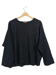 Vorschaubild 1 von Damen Pullover Oversized 3/4-Arm Schwarz Gr. 38/M