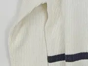Vorschaubild 5 von E.LAND Kinder Pullover V-Ausschnitt Weiß Navy Streifen Gr. 160/164