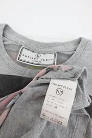 Vorschaubild 4 von Kinder T-Shirt Gr. 116 Grau Superman Logo-Print Strass Casual