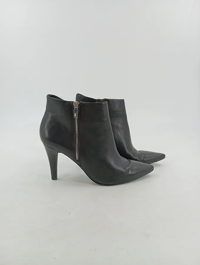 BELMONDO Damen Stiefeletten 40 Schwarz Elegant Leder